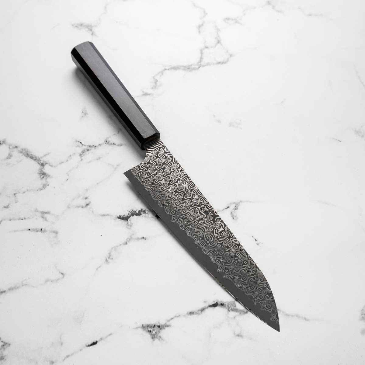 Nigara Hamono SG2 Raindrop Damascus Gyuto 210mm - Ebony