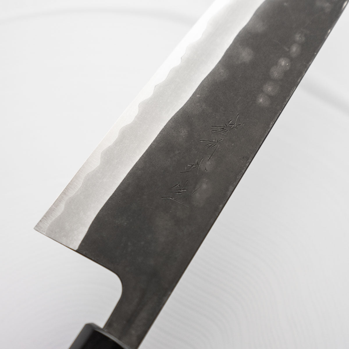 Shiro Kamo Blue Super SS Clad Kurouchi Gyuto 210mm