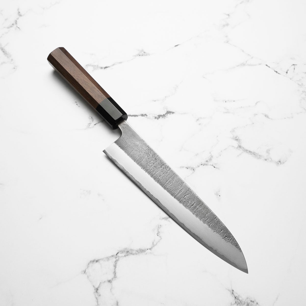 Wakui White 2 Stainless Clad Nashiji Gyuto 210mm