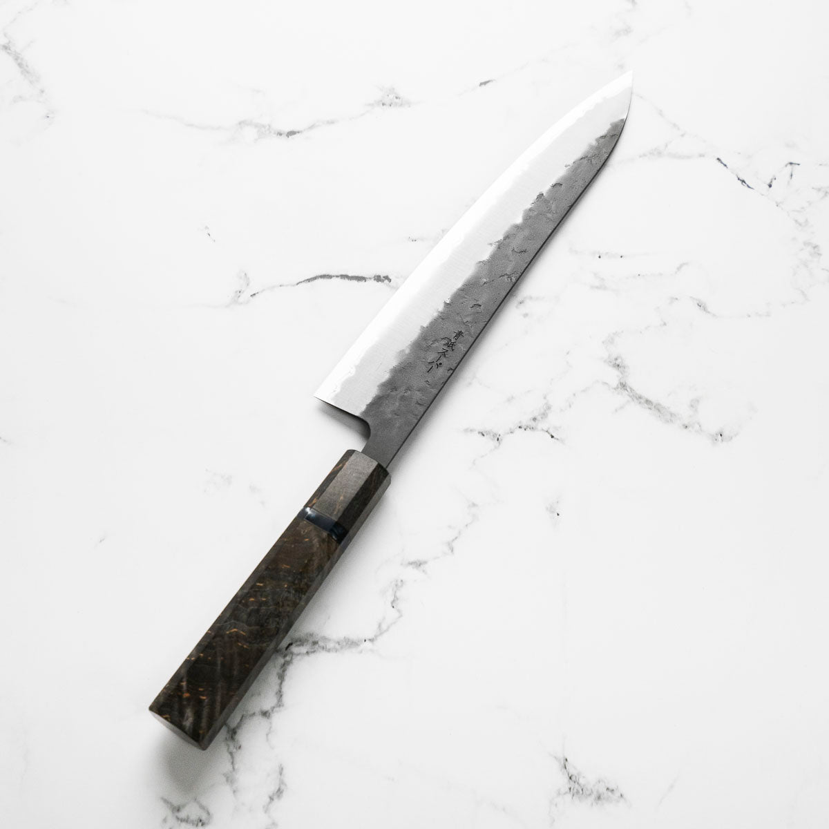 Sakai Kikumori Blue Super Gyuto 240mm - Dark Maple