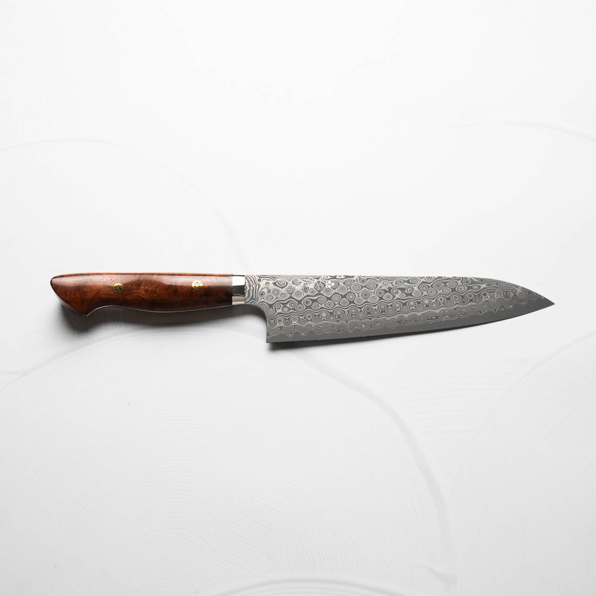 Nigara Hamono SG2 Raindrop Damascus Gyuto 210mm - Burmese Rosewood