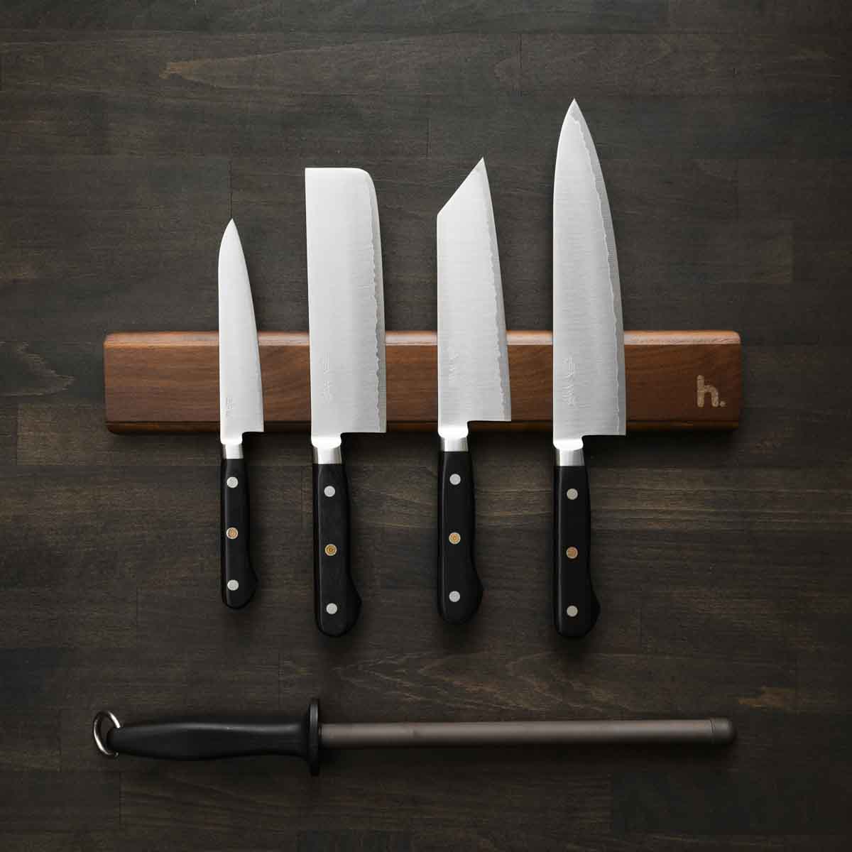 Senzo Professional SG2 - 4 Knife Set with Magnetic Strip