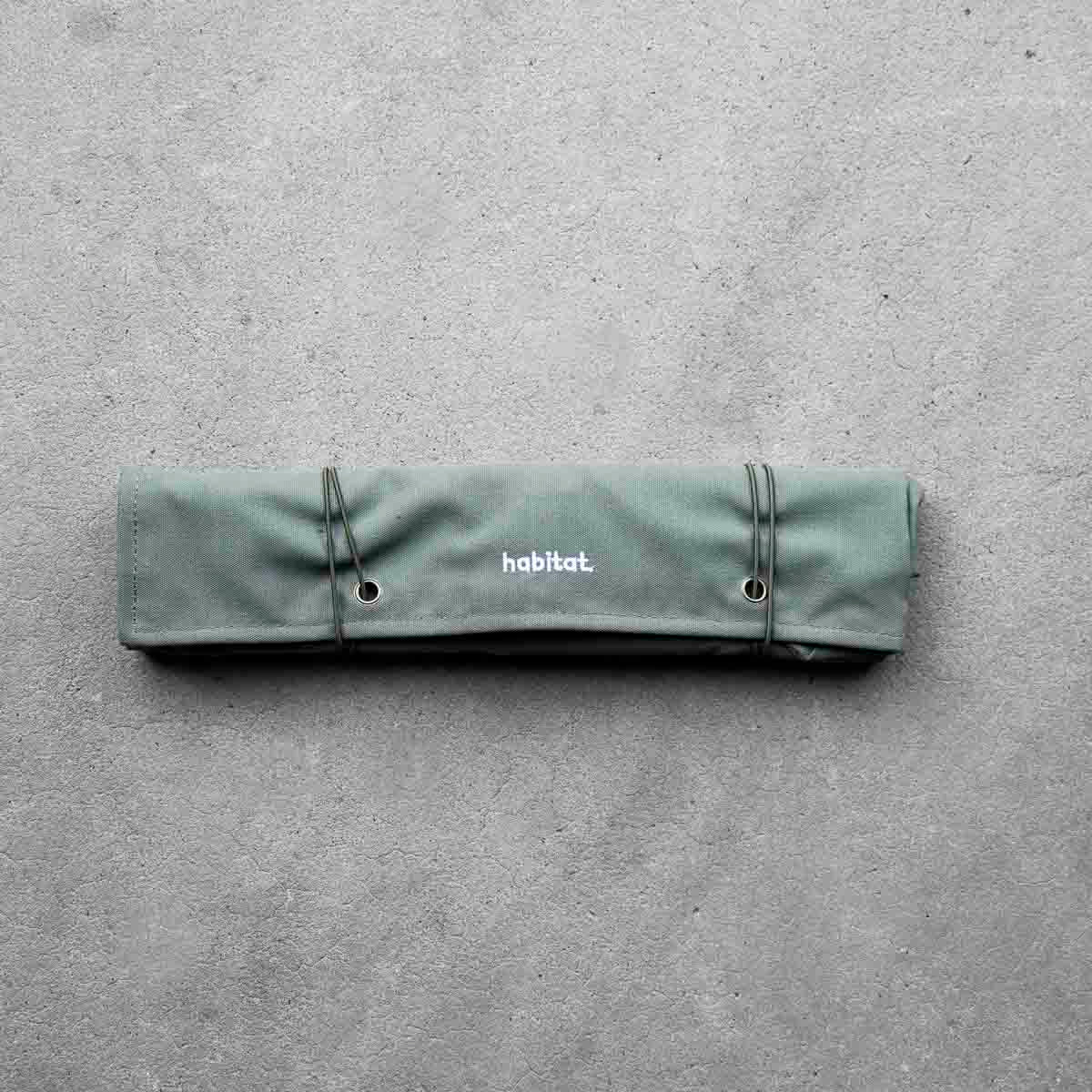 Habitat Canvas Knife Roll - 6 Slot - Dark Green