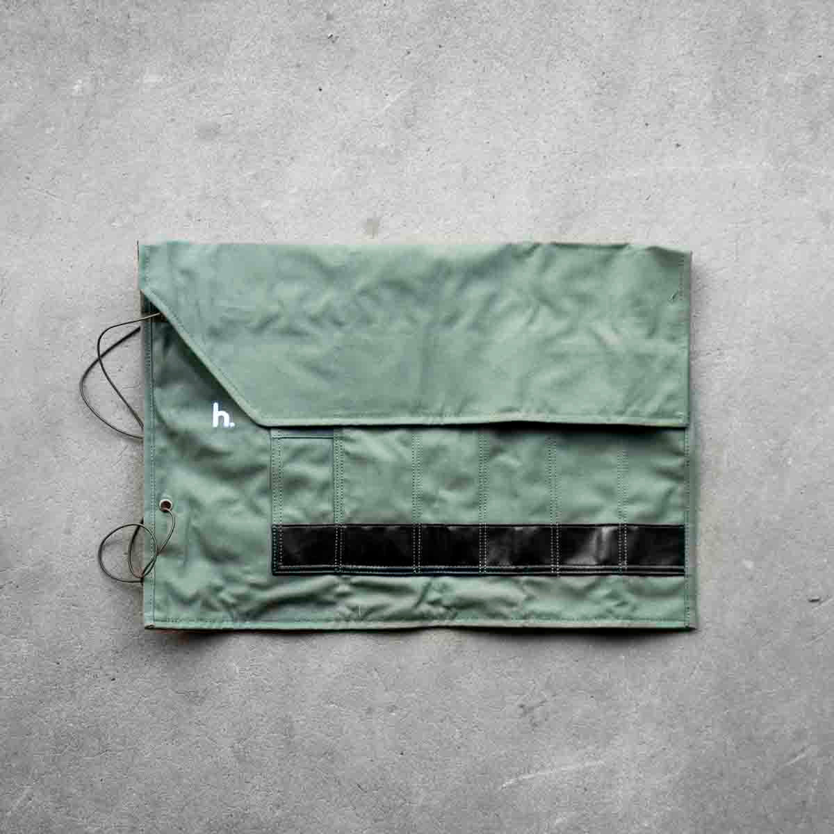 Habitat Canvas Knife Roll - 6 Slot - Dark Green