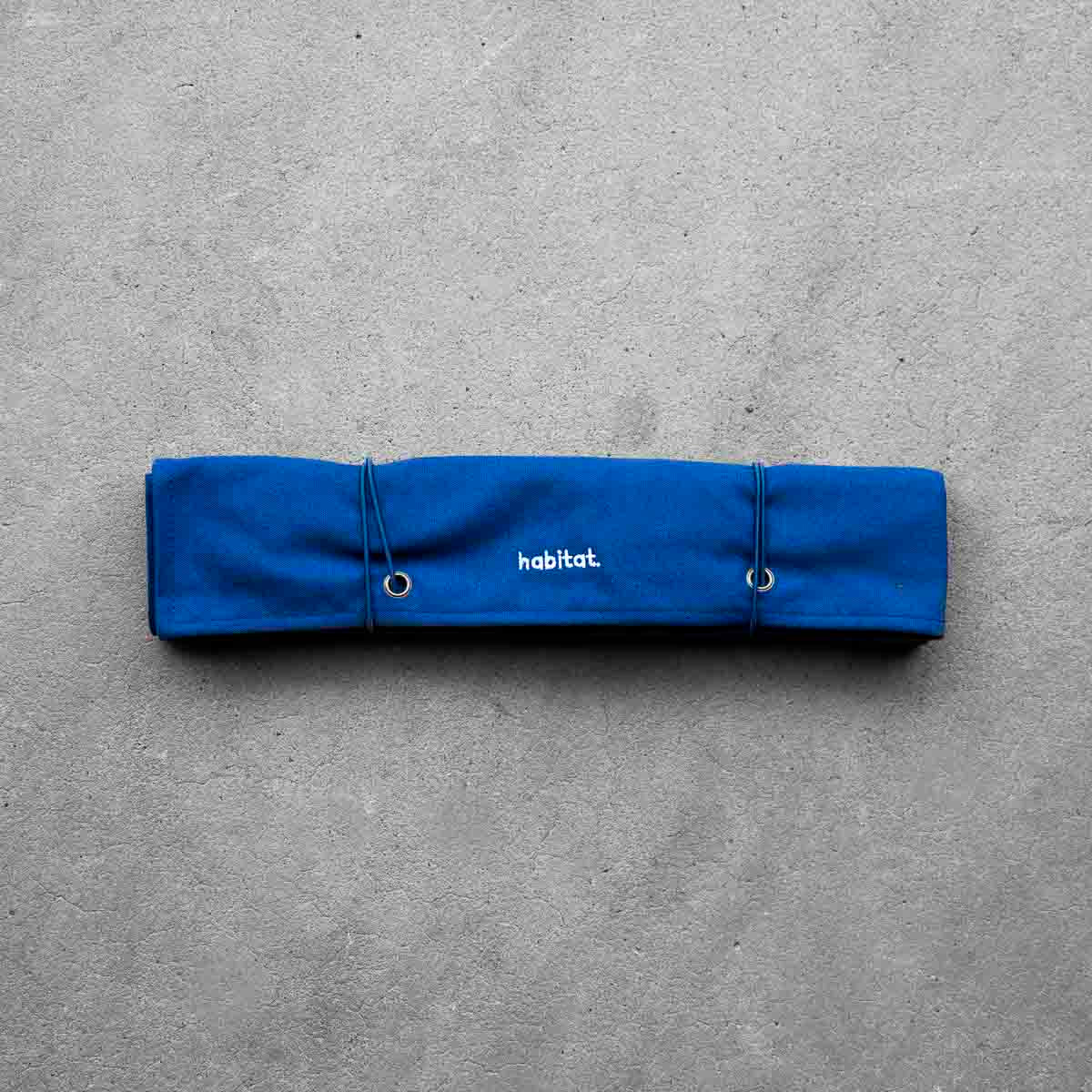 Habitat Canvas Knife Roll - 6 Slot - Blue