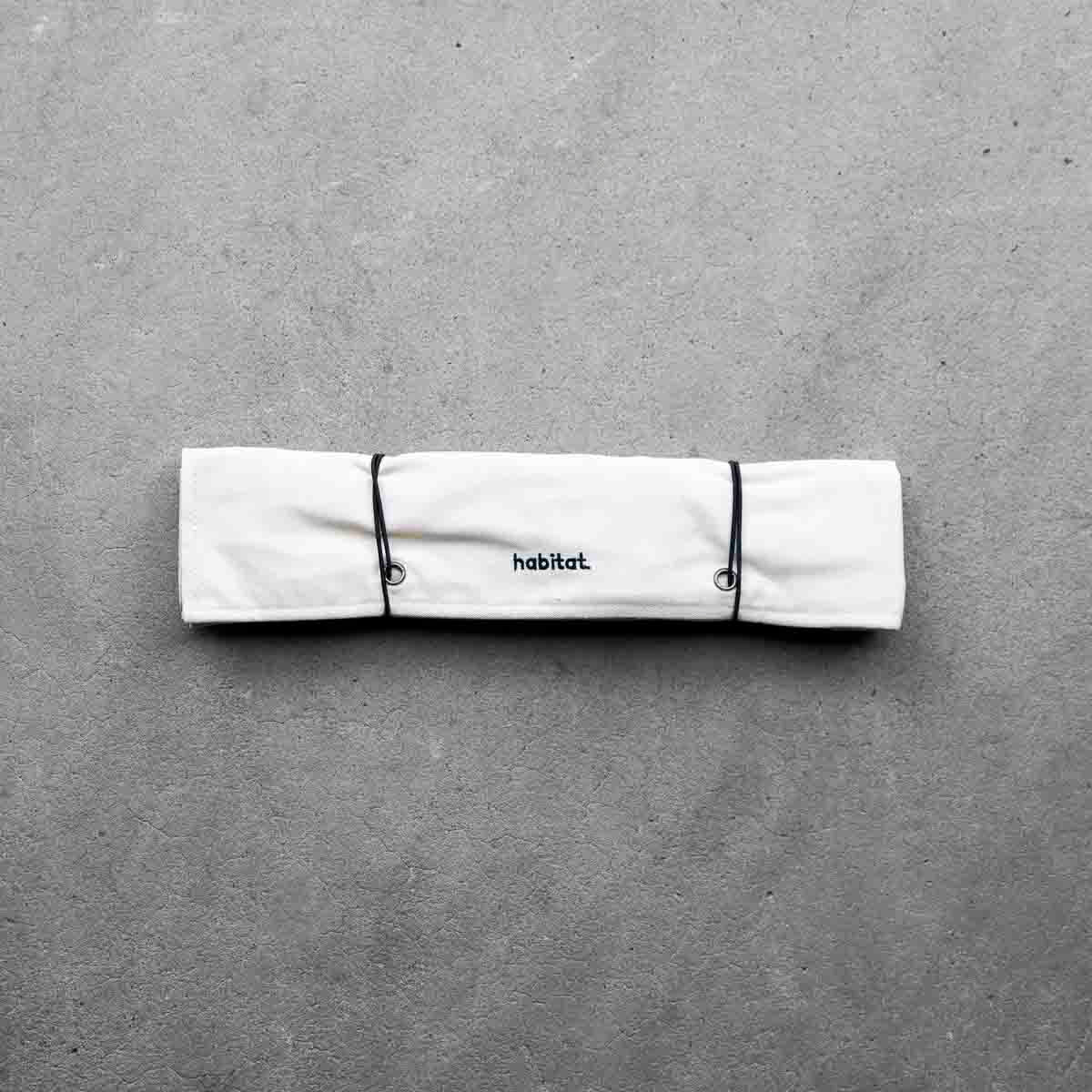 Habitat Canvas Knife Roll - 6 Slot - White