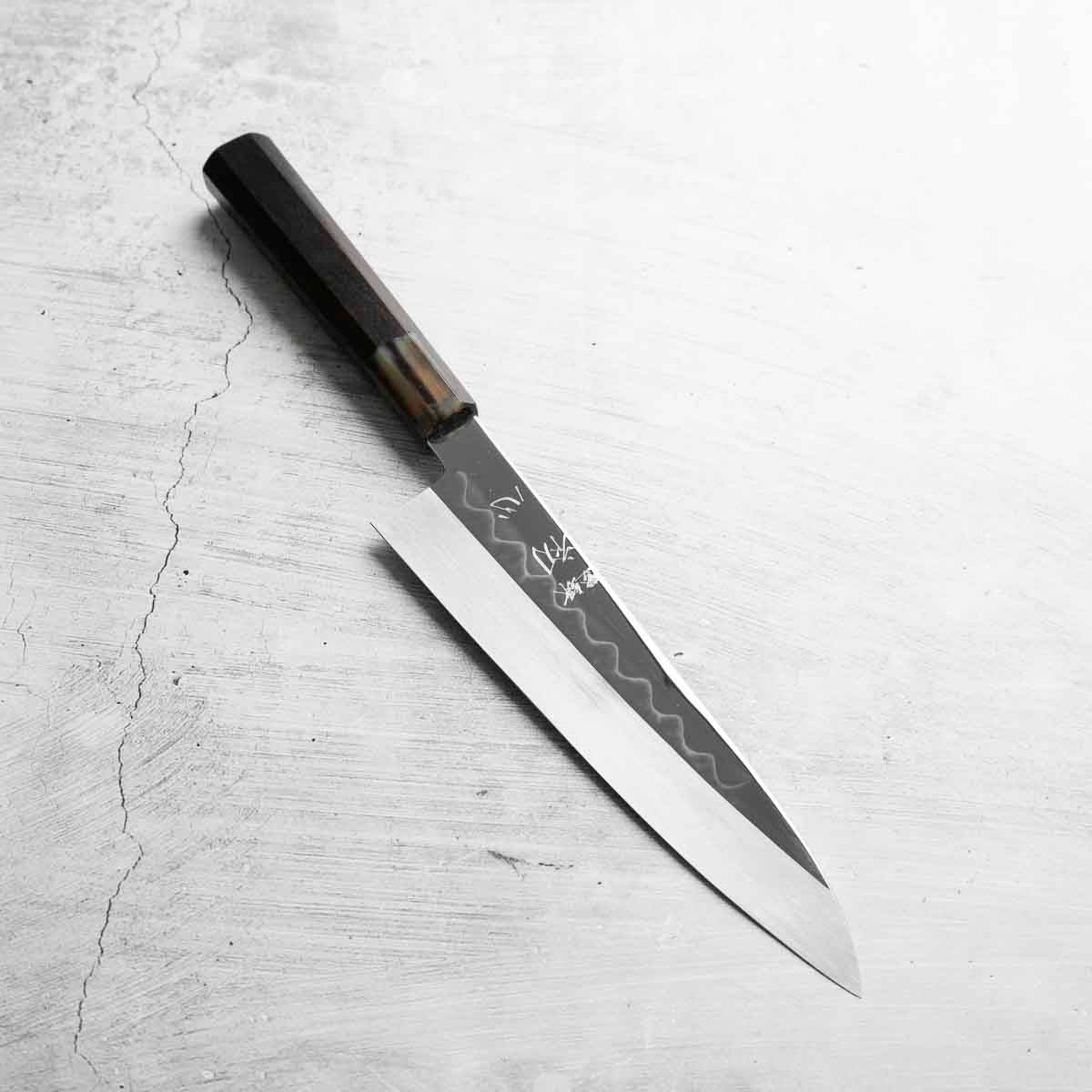 Hatsukokoro x Nakagawa White 3 Honyaki Mirror Finished Gyuto 210mm - Ebony & Blonde