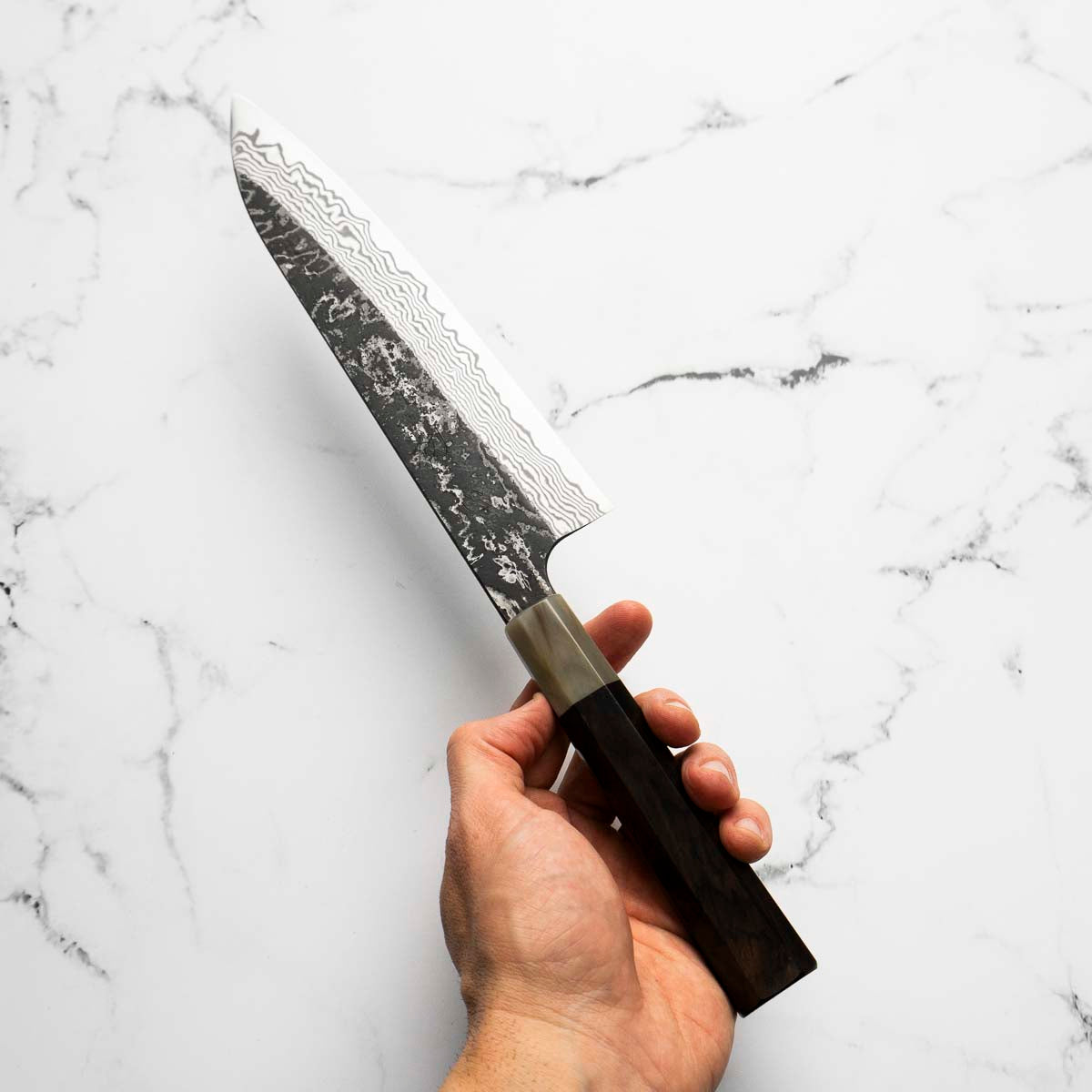 Hatsukokoro SLD Kurouchi Damascus Gyuto 210mm